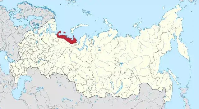 Ненецкий автономный округ на карте